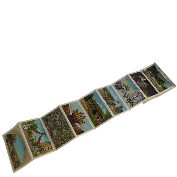 An Art Folder of Salt Lake City Utah 1940s Fold-Out Linen Postcards UT Mormons+ - Picture 3 of 10
